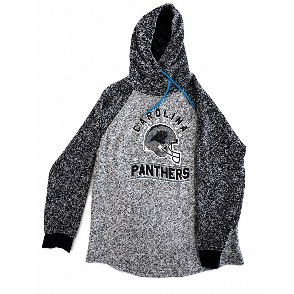 Carolina Panthers NFL Team Apparel Men’s XL Hoodie Fleece Gray Black Pullover